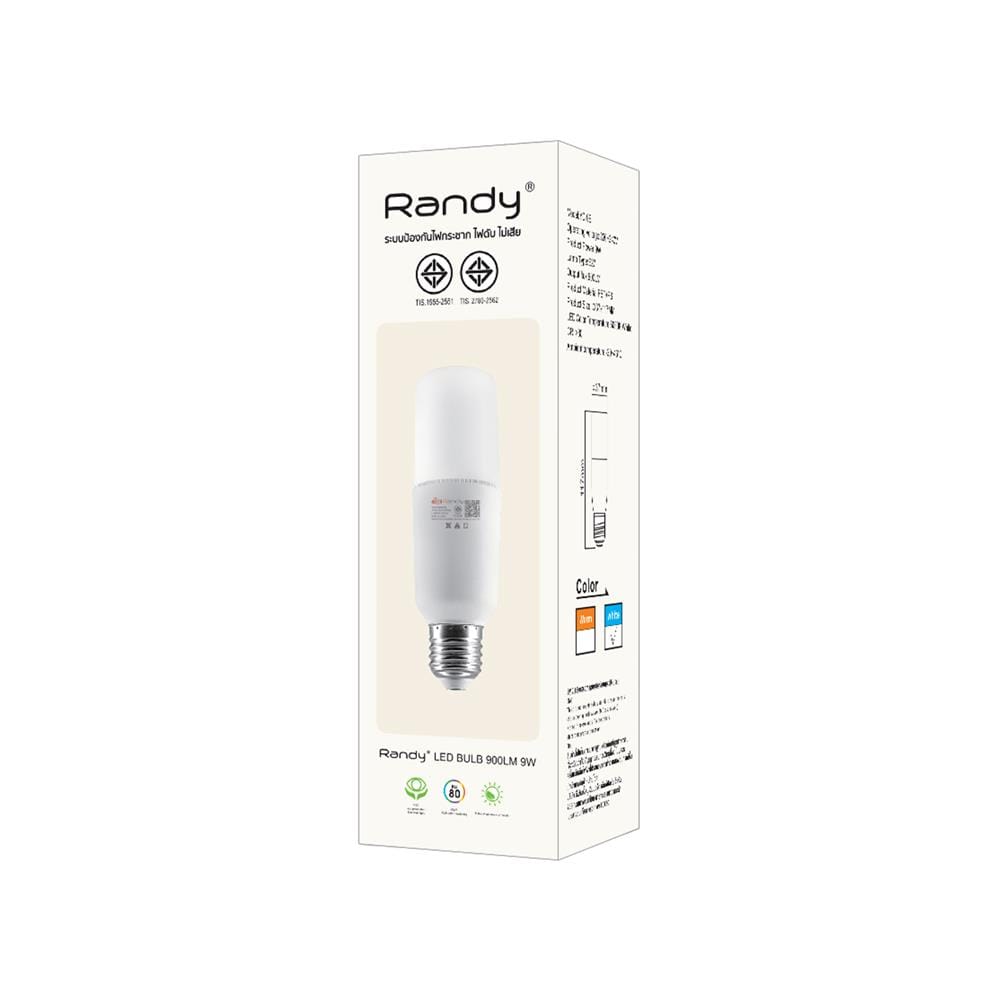หลอด LED RANDY TUBE LIGHT YD-9E 9 วัตต์ DAYLIGHT E27