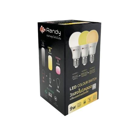 หลอด LED RANDY BULB 9 วัตต์ DAYLIGHT/COOL WHITE/WARM WHITE E27_1