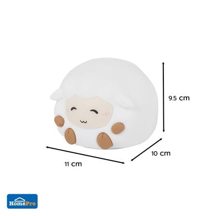 โคมไฟซิลิโคน แกะน้อย CARINI LITTLE SEEP 1.4 วัตต์ เปลี่ยนแสงได้ สีขาว/น้ำตาล_7