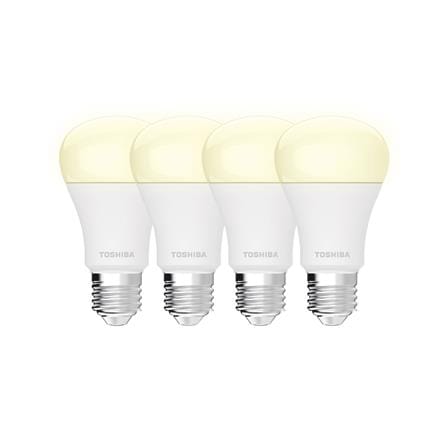 หลอด LED TOSHIBA A60 HIGH LUMEN 10 วัตต์ COOL WHITE E27 (แพ็ก 4 ชิ้น)