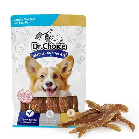 ขนมสุนัข DR.CHOICE SEASAME CHICKEN JERKY 400 ก._0