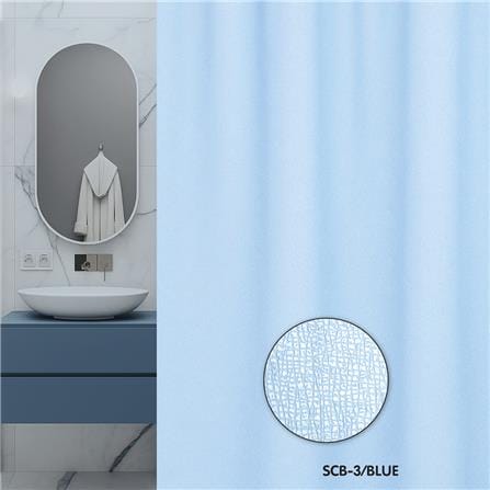 ม่านห้องน้ำ PVC WSP SCB-3/BLUE 180X180 ซม._4