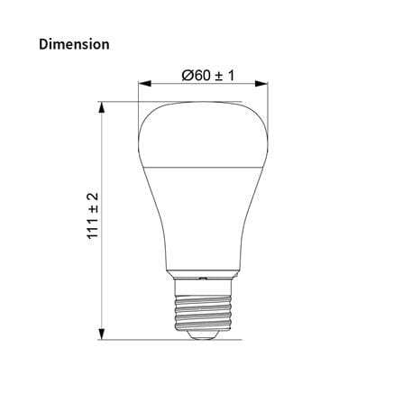 หลอด LED TOSHIBA A60 HIGH LUMEN 13 วัตต์ DAYLIGHT E27 (แพ็ก 4 ชิ้น)_4