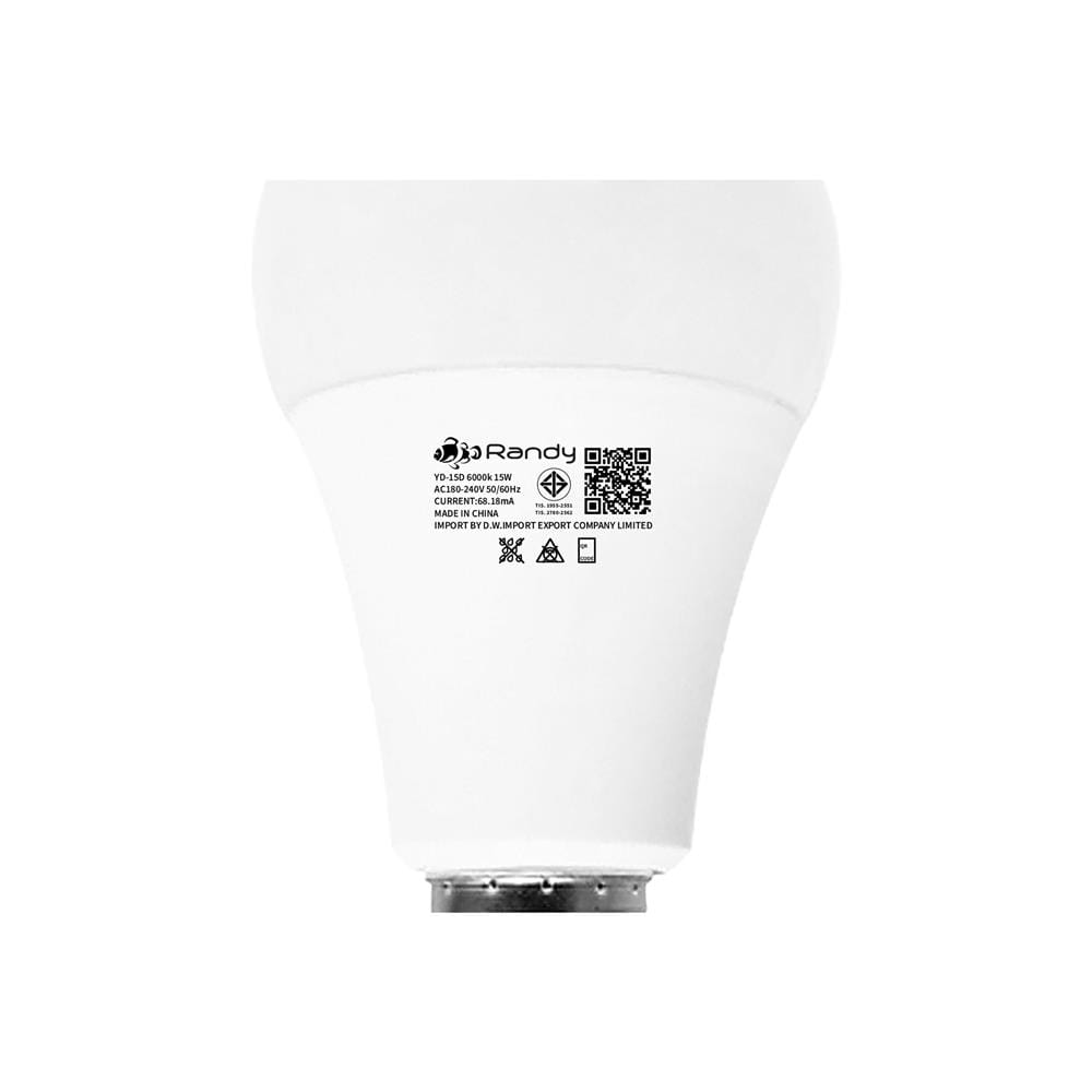 หลอด LED RANDY BULB 15 วัตต์ DAYLIGHT E27