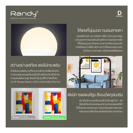 หลอด LED RANDY BULB 15 วัตต์ DAYLIGHT E27_4