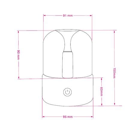 ไฟตั้งโต๊ะ LED CARINI THX24903-GN 0.9 วัตต์ WARM WHITE สีเขียว_7