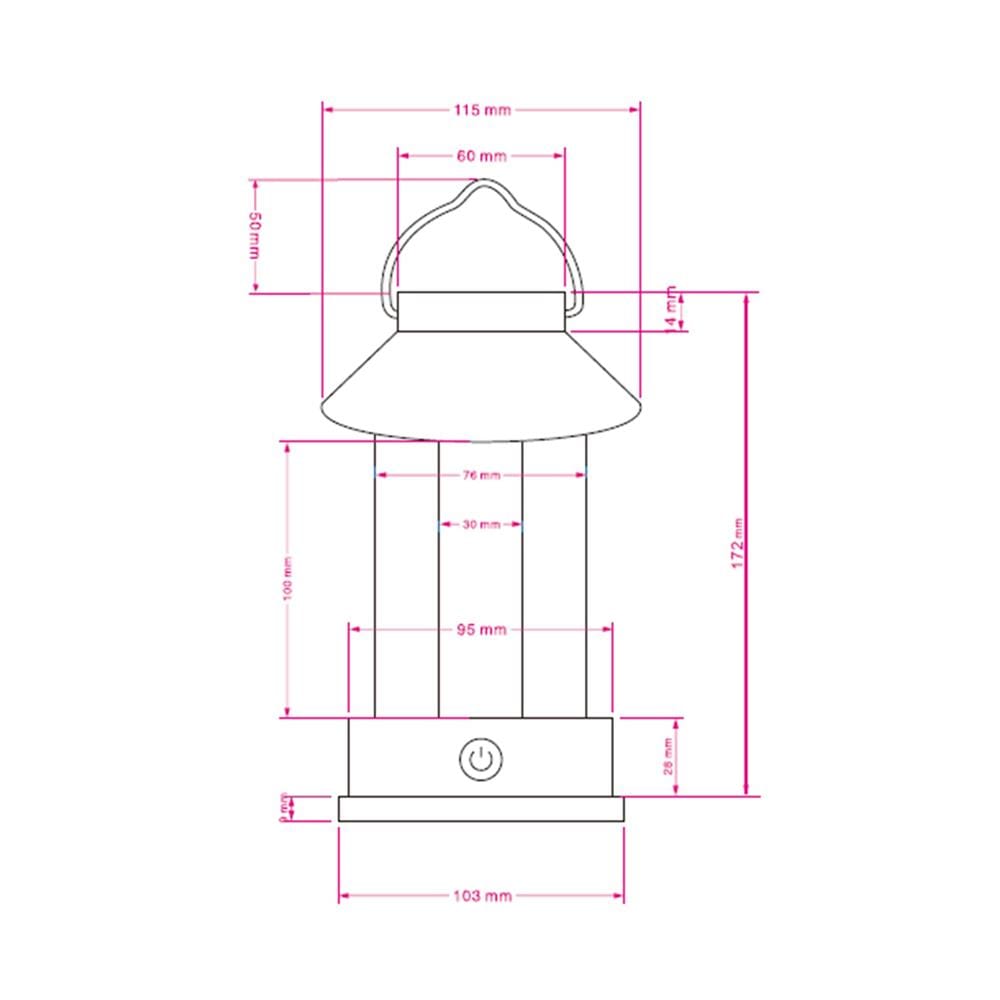 ไฟตั้งโต๊ะ LED CARINI THX24901-GN 0.9 วัตต์ WARM WHITE สีเขียว