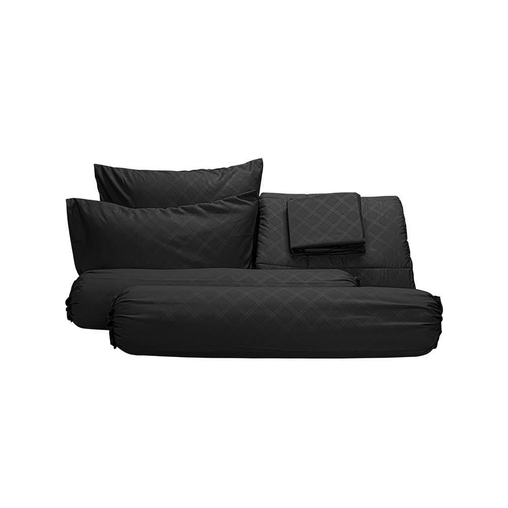 ชุดผ้าปูที่นอน 5 ฟุต (ชุด 6 ชิ้น) PICASSO BASIC ENJOY DARK GREY