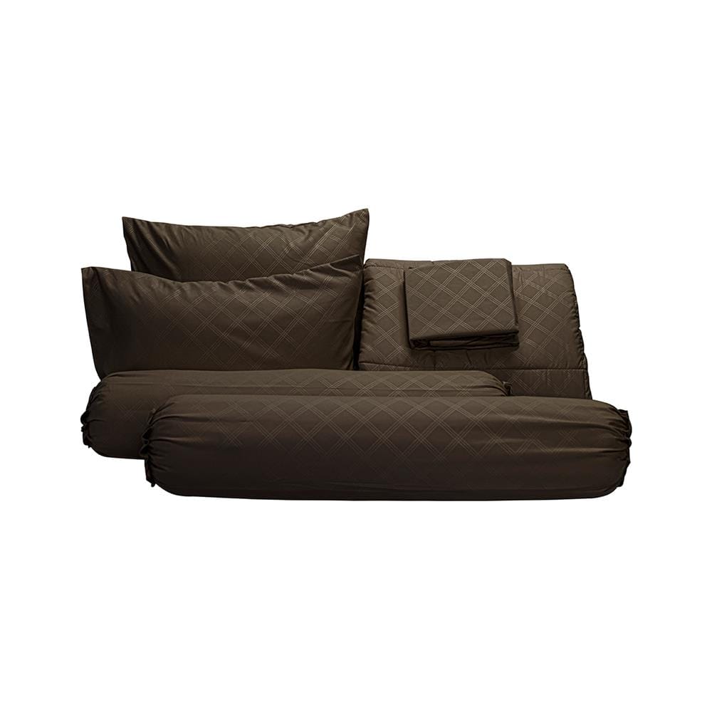ชุดผ้าปูที่นอน 5 ฟุต (ชุด 6 ชิ้น) PICASSO BASIC ENJOY BROWN