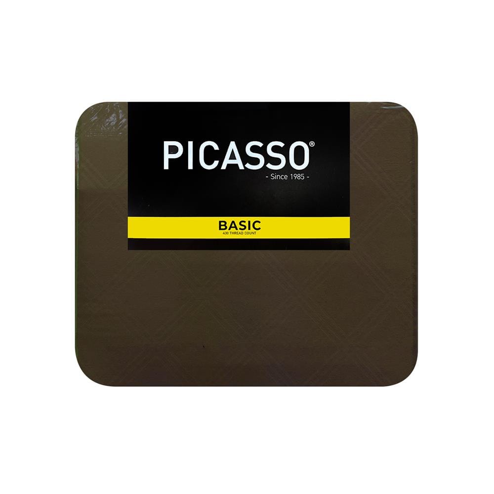 ชุดผ้าปูที่นอน 5 ฟุต (ชุด 6 ชิ้น) PICASSO BASIC ENJOY BROWN