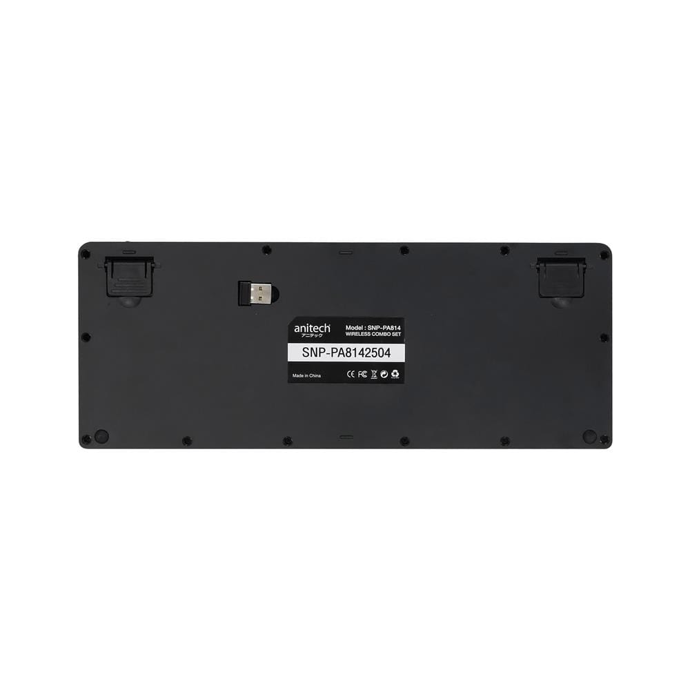ชุดคีย์บอร์ดและเมาส์ไร้สาย ANITECH SNP-PA814 ลายสนูปปี้ สีดำ