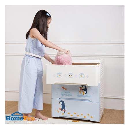ตู้ลิ้นชัก 3 ชั้น STACKO LITTLE-P 57.6x40x70.9 ซม. สีฟ้า/ขาว_4