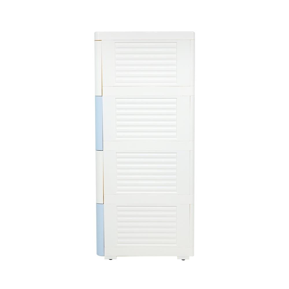 ตู้ลิ้นชัก 4 ชั้น STACKO LITTLE-P 57.6x40x92.7ซม. สีฟ้า/ขาว