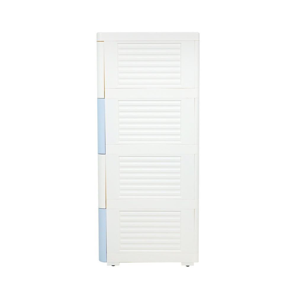 ตู้ลิ้นชัก 4 ชั้น STACKO LITTLE-P 57.6x40x92.7ซม. สีฟ้า/ขาว