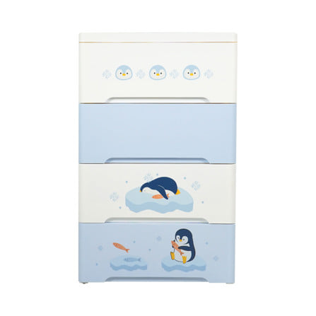 ตู้ลิ้นชัก 4 ชั้น STACKO LITTLE-P 57.6x40x92.7ซม. สีฟ้า/ขาว_2