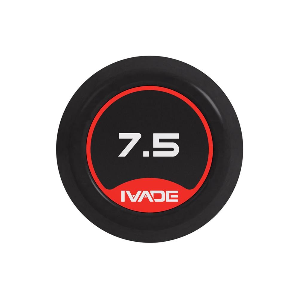 บาร์เบลแกนหยักหุ้มยาง IVADE 7.5 กก. (1 ชิ้น)