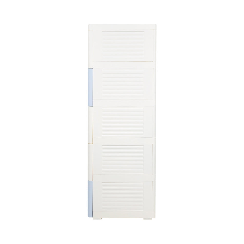 ตู้ลิ้นชัก 5 ชั้น STACKO LITTLE-P 57.6x40x115.3 ซม. สีฟ้า/ขาว
