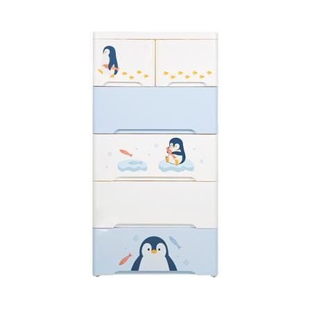 ตู้ลิ้นชัก 5 ชั้น STACKO LITTLE-P 57.6x40x115.3 ซม. สีฟ้า/ขาว_2