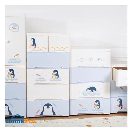 ตู้ลิ้นชัก 5 ชั้น STACKO LITTLE-P 57.6x40x115.3 ซม. สีฟ้า/ขาว_4