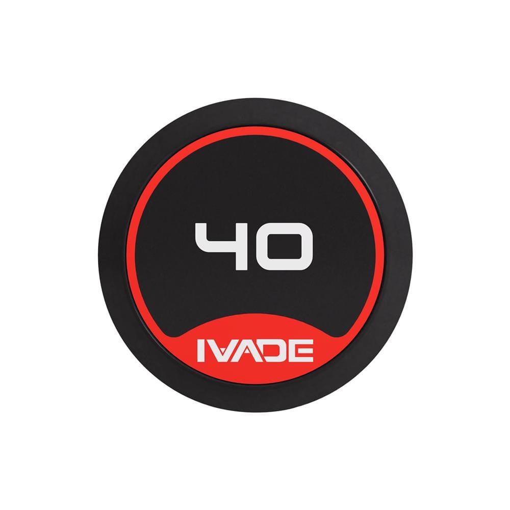 บาร์เบลแกนหยักหุ้มยาง IVADE 40 กก. (1 ชิ้น)