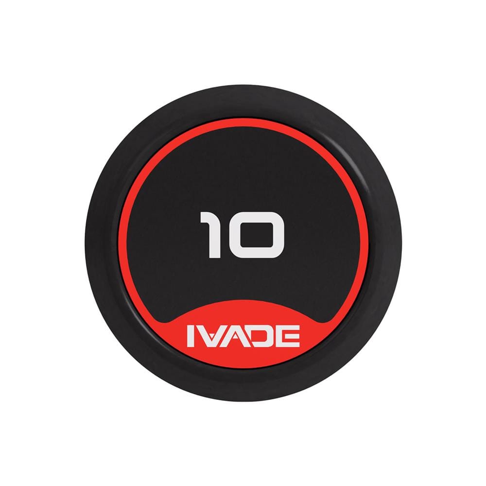 บาร์เบลแกนหยักหุ้มยาง IVADE 10 กก. (1 ชิ้น)