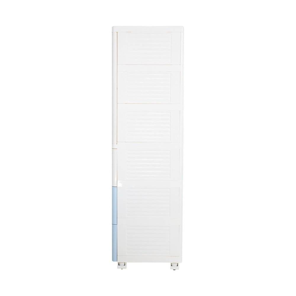 ตู้บานเปิด 3 ลิ้นชัก STACKO LITTLE-P 57.6x40x141.5 ซม. สีฟ้า/ขาว