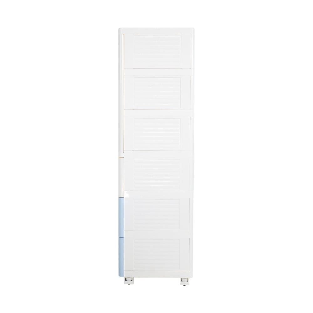 ตู้บานเปิด 3 ลิ้นชัก STACKO LITTLE-P 57.6x40x141.5 ซม. สีฟ้า/ขาว