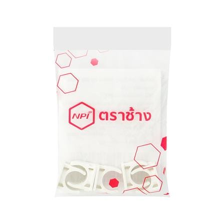 คลิปก้ามปู PVC ตราช้างNPI 16 มม. มาตรฐาน BS สีขาว (แพ็ก 5 ชิ้น)_2