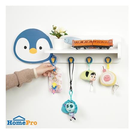 ชั้นวางติดผนังพร้อมขอแขวน STACKO LITTLE-P 15x60x15 ซม. สีฟ้า_6