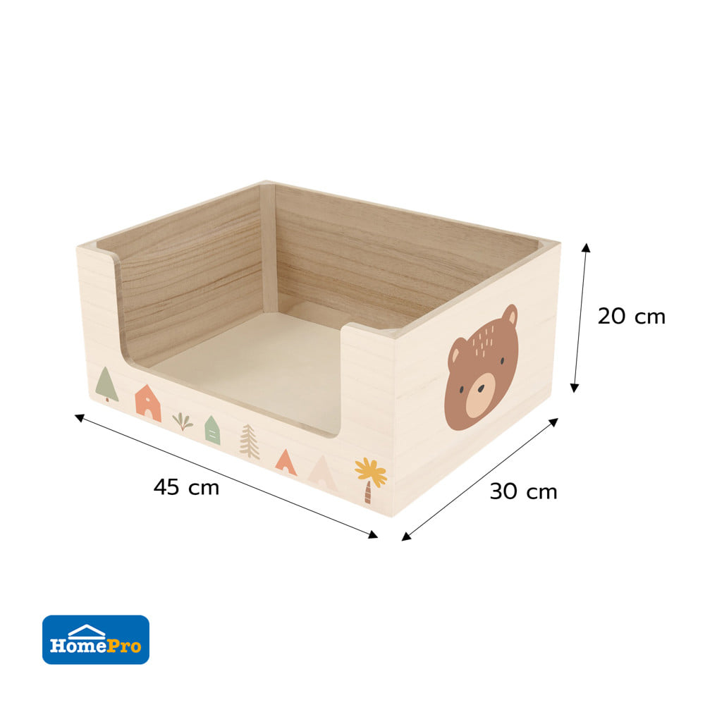 กล่องลังไม้ STACKO LITTLE-B 30x45x20 ซม. สีน้ำตาล