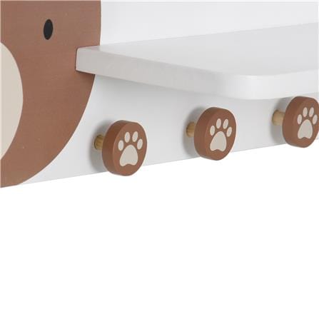 ชั้นวางติดผนังพร้อมขอแขวน STACKO LITTLE-B 15x60x15 ซม. สีน้ำตาล_3