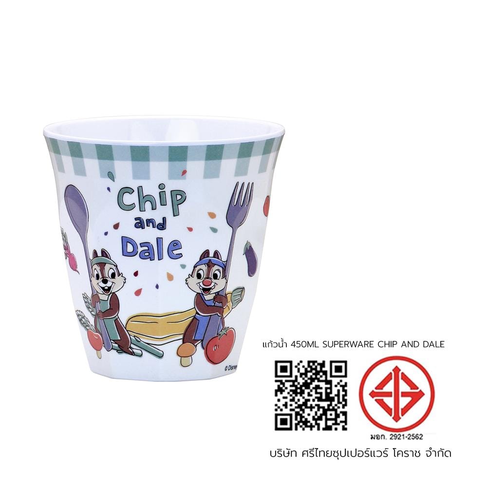 แก้วน้ำเมลามีน 450 มล. SUPERWARE CHIP AND DALE