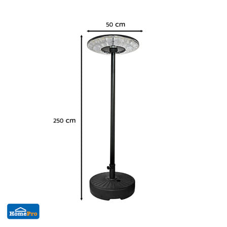 เสาไฟ SOLAR CARINI 1175 2.5 เมตร สีดำ_5