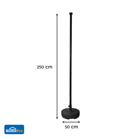 เสาไฟ SOLAR CARINI 1175 2.5 เมตร สีดำ_7