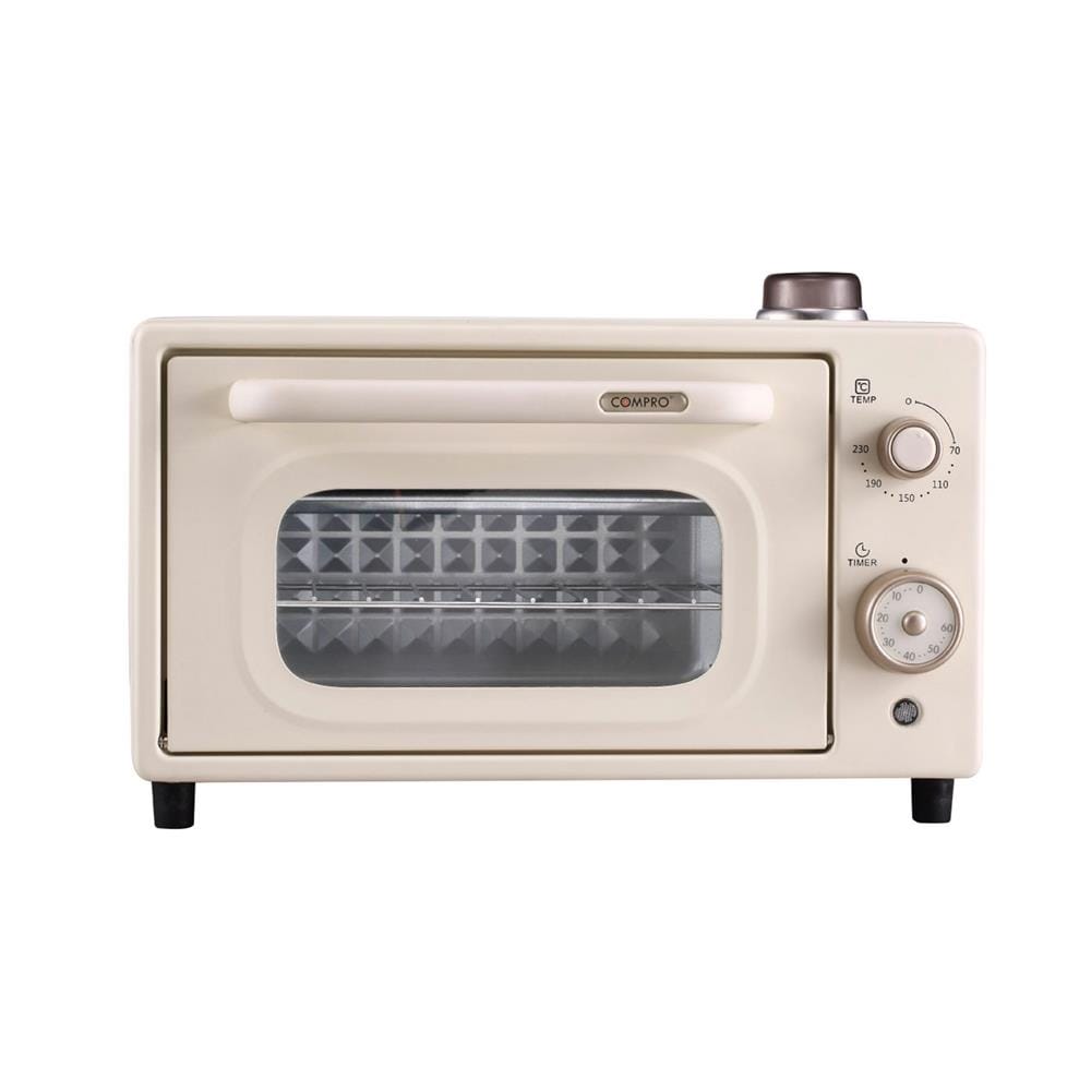 เตาอบเล็กแมนนวล COMPRO CP-V60 12 ลิตร สีครีม