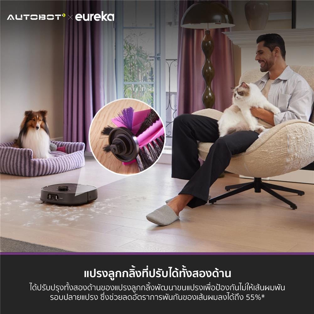 เครื่องดูดฝุ่นหุ่นยนต์ EUREKA J15 PRO ULTRA สีดำ