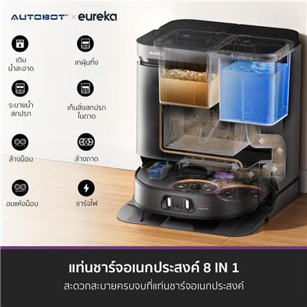 เครื่องดูดฝุ่นหุ่นยนต์ EUREKA J15 PRO ULTRA สีดำ_10