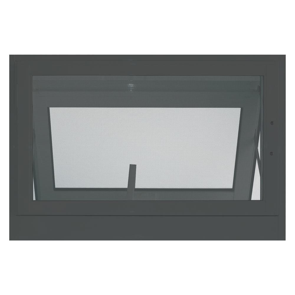 หน้าต่างอะลูมิเนียมบานกระทุ้งพร้อมมุ้งลวด J-TRUST SANKYOALUMI 60x40 ซม. สีเทา