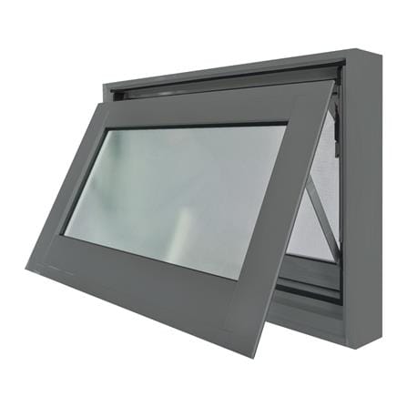 หน้าต่างอะลูมิเนียมบานกระทุ้งพร้อมมุ้งลวด J-TRUST SANKYOALUMI 60x40 ซม. สีเทา_1