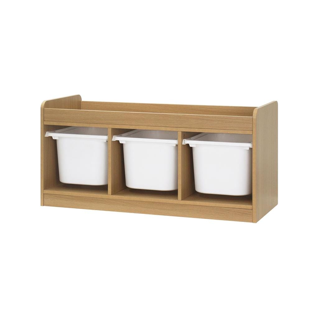 ตู้ลิ้นชักเก็บของ 3 ช่อง FURDINI TORI BOX 96 ซม. สี NATURAL OAK/ขาว_0