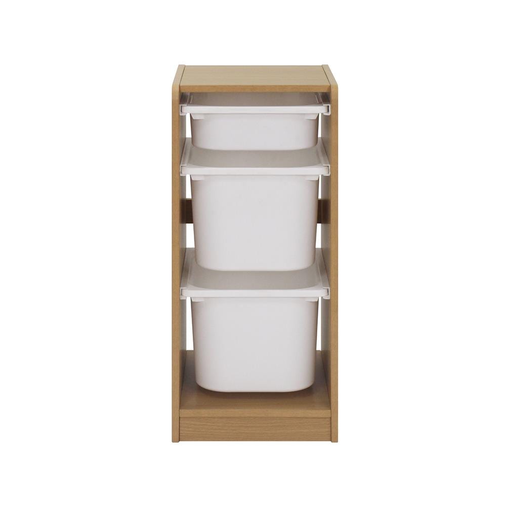 ตู้ลิ้นชักเก็บของ 3 ช่อง FURDINI TORI BOX 33 ซม. สี NATURAL OAK/ขาว