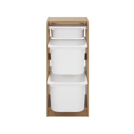 ตู้ลิ้นชักเก็บของ 3 ช่อง FURDINI TORI BOX 33 ซม. สี NATURAL OAK/ขาว_3