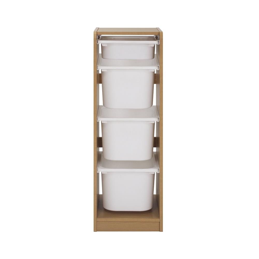 ตู้ลิ้นชักเก็บของ 4 ช่อง FURDINI TORI BOX 33 ซม. สี NATURAL OAK/ขาว