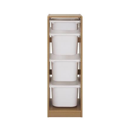 ตู้ลิ้นชักเก็บของ 4 ช่อง FURDINI TORI BOX 33 ซม. สี NATURAL OAK/ขาว_2