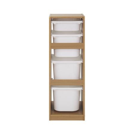 ตู้ลิ้นชักเก็บของ 4 ช่อง FURDINI TORI BOX 33 ซม. สี NATURAL OAK/ขาว_5