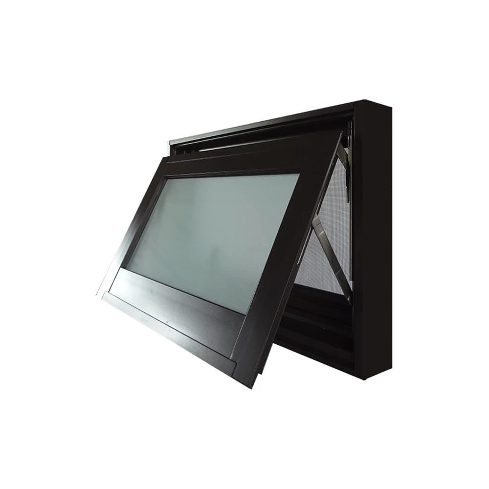 หน้าต่างอะลูมิเนียมบานกระทุ้งพร้อมมุ้งลวด J-TRUST SANKYOALUMI 60x40 ซม. สีดำ