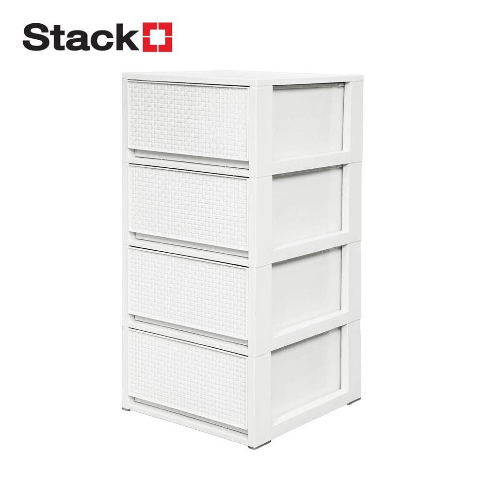 ตู้ลิ้นชัก 4 ชั้น STACKO SAAN 34.2x36.5x68.5 ซม. สีขาว