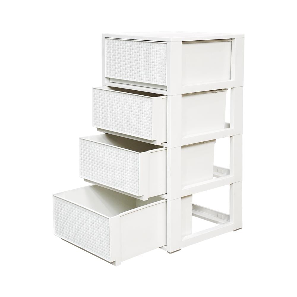 ตู้ลิ้นชัก 4 ชั้น STACKO SAAN 34.2x36.5x68.5 ซม. สีขาว
