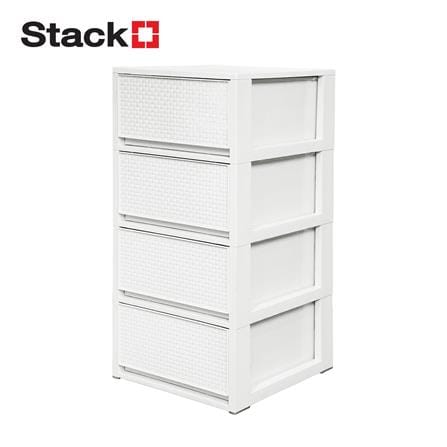 ตู้ลิ้นชัก 4 ชั้น STACKO SAAN 34.2x36.5x68.5 ซม. สีขาว_0