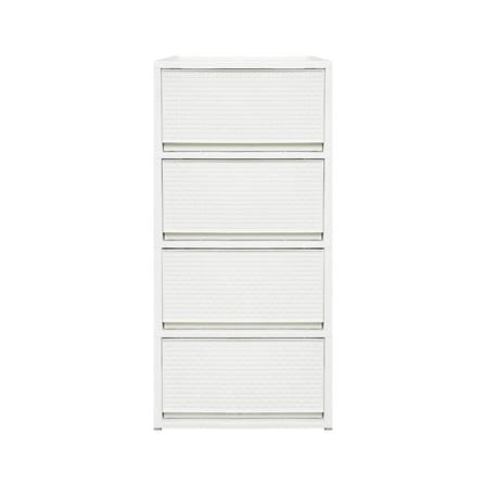 ตู้ลิ้นชัก 4 ชั้น STACKO SAAN 34.2x36.5x68.5 ซม. สีขาว_1